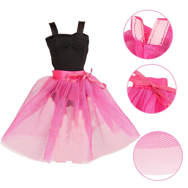 BARWA 3 Sets Ballerina Doll Clothes Ballet Outfits Dance Dresses Costume Mirror Tutu Skirt with 3 Shoes 3 Crown Accessories for 11.5 inch Girl Doll - Image 4
